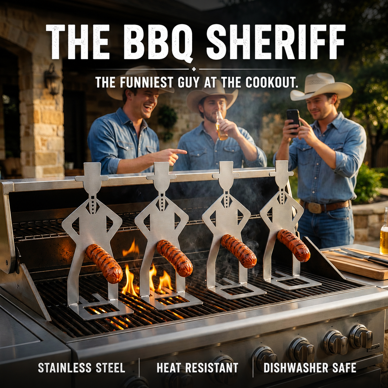 Mr Grill Sheriff™ Keeps BBQs Under Control 🤠